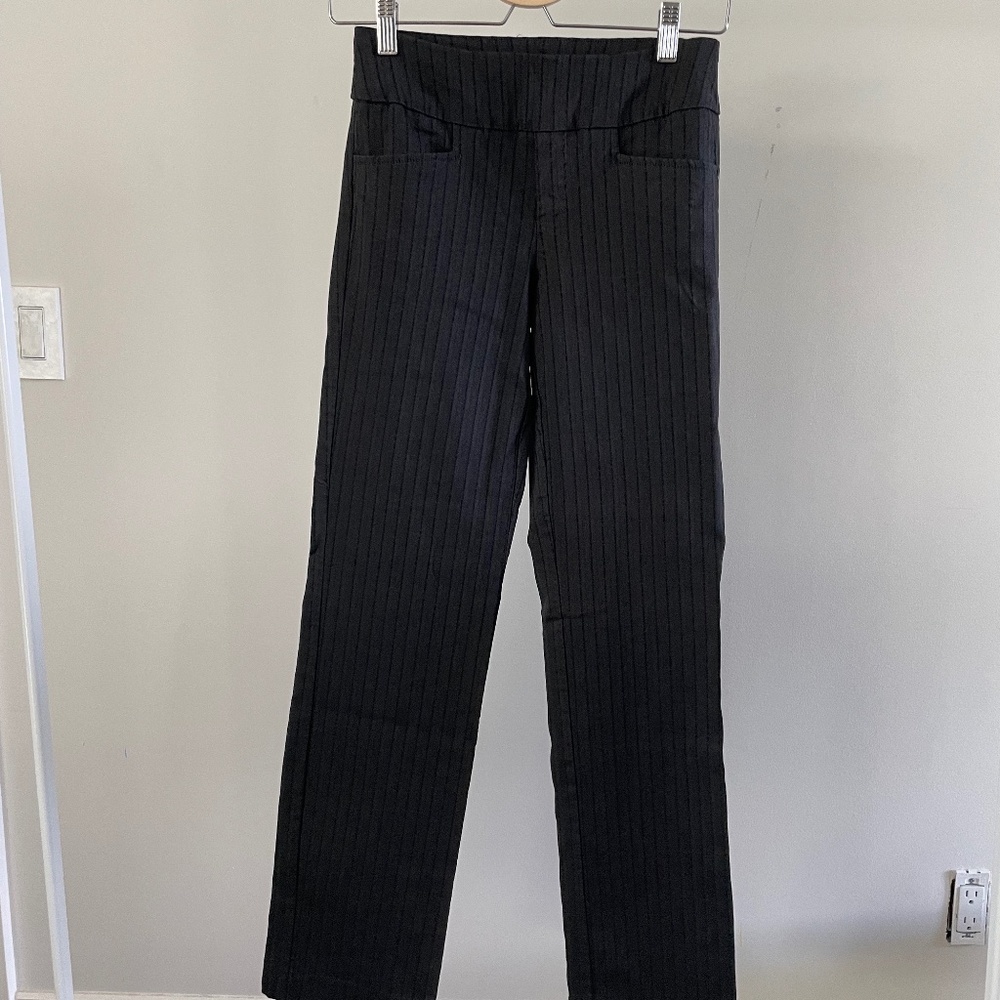 Pull-on Point Zero Black Striped Dress Pants